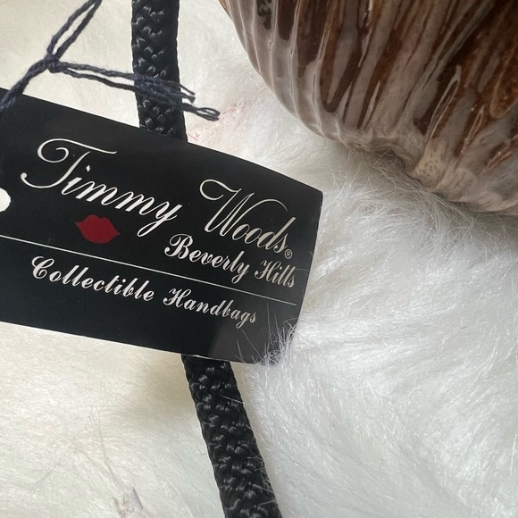 Timmy Woods of Beverly Hills Acacia Wood Handbag Purse 👜 🧡 - Picture 11 of 17